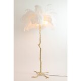 Light & Living Bela/v zlati barvi stoječa svetilka s senčilom iz perja (višina 180 cm) Feather – | Shoptok.si