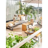 Amatio LOUNGE GARNITURA akacija masivno aluminij | Shoptok.si