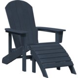  Set od 3 dijela vrtnih lounge stolica mornarska plava HDPE | shoptok.hr