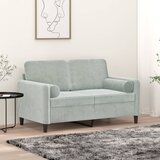 vidaXL Ukrasni jastuci 2 kom svjetlosivi Ø 15 x 50 cm baršunasti | shoptok.hr