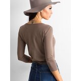 BASIC Feel Good Blouse-RV-BZ-4690.11-brown | Shoptok.si