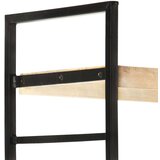 Police Knjižna omara 4-nadstropna 124x30x180 cm trden mangov les | Shoptok.si