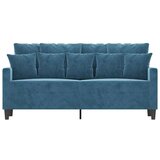  Kavč dvosed moder 140 cm žamet | Shoptok.si
