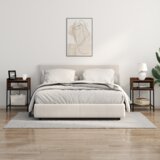 vidaXL Nočna omarica Dimljeni hrast 40 x 40 x 61 cm Konstruiran les | Shoptok.si