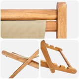  Ležaljka Bež Čvrsto teak drvo | shoptok.hr