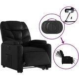 vidaXL Električni naslonjač na podizanje od umjetne kože crni | shoptok.hr