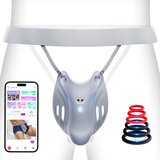 SuperLove SuperTeaser Wearable Penis Trainer with App Gray Cene