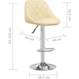  Barski stolčki 2 kosa krem umetno usnje, (20817408) | Shoptok.si