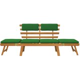  Vrtna klupa s jastucima 2-u-1 190 cm masivno bagremovo drvo | Eponuda.com