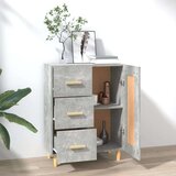  Komoda betonsko siva 69,5x34x90 cm konstruiran les, (20654656) | Shoptok.si