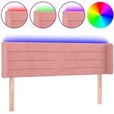 Maison Chic led posteljno vzglavje - vzglavna omarica - nočna omarica roza 147x16x78/88 cm žamet, (21711791) Cene