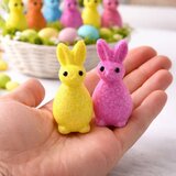  Styrofoam Easter Bunnies Glitter Decorative Colorful 6pcs | Shoptok.si