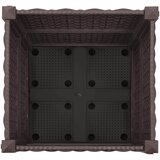  Vrtni saksija s kotačima Smeđa 40 x 40 x 44 cm PP | shoptok.hr