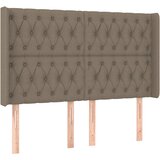 Maison Chic posteljno vzglavje - vzglavna omarica - nočna omarica z ušesi taupe 163x16x118/128 cm blago, (21709118) Cene