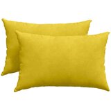vidaXL Blazine za kavč 2 pcs Rumena 60 x 40 cm Žametna tkanina | Shoptok.si