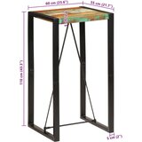  Barski stol 60 x 55 x 110 cm od masivnog obnovljenog drva | shoptok.hr