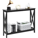 Costway Rustikalna mizica Console Black 100 x 30 x 80 cm, (5000275593) Cene