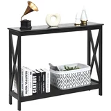 Rustikalna mizica Console Black 100 x 30 x 80 cm, (5000275593)