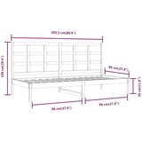  Dnevni ležaj bijeli 90 x 200 cm od masivne borovine | shoptok.hr