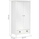  Dvokrilni ormar Hill bijeli 89 x 50 x 170 cm masivna borovina | shoptok.hr
