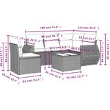 vidaXL 6-dijelni set vrtnih sofa od poliratana s jastucima smeđi | shoptok.hr