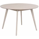 Rowico Okrugli blagovaonski stol s pločom u dekoru hrasta 115x115 cm Yumi -