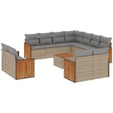 Maison Chic Seti vrtnega pohištva - Vrtna garnitura - Vrtni pohištvo set 12-delna z blazinami bež poli ratan, (21816280) | Shoptok.si
