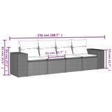  4-dijelni set vrtnih sofa s jastucima bež od poliratana | shoptok.hr