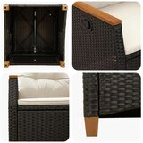  Ležaljka u vrtu Crna i Krema 64 x 57 5 x 112 cm poliratan - Crna i krem 2 | shoptok.hr