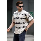Madmext Men's Beige T-Shirt 6185