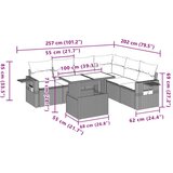 vidaXL 7-dijelni set vrtnih sofa od poliratana s jastucima crni | shoptok.hr