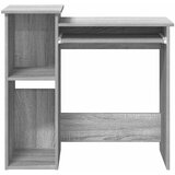  Radni stol s policama siva boja hrasta 84x40x78 cm drveni | shoptok.hr