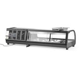 ARKTIC Sushi display, Uključeni spremnici: 4x GN 1/3 (V) 40 mm., GN 1/3, Crna, 220-240V/190W, 1177x426x(H)296mm | Eponuda.com