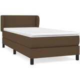  Krevet s oprugama i madracem tamnosmeđi 100 x 200 cm od tkanine | shoptok.hr