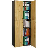 MID.YOU ARHIVSKA OMARA antracit, medeni hrast | Shoptok.si