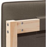  Tapecirani uzglavlje Smeđa i taupe 150 cm Čvrsto borovo drvo | shoptok.hr