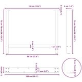 vidaXL Noge za blagovaonski stol antracit boje 2 kom 100 x (72-73) cm čelik - Antracit 100 x (72-73) cm 2 1 | shoptok.hr