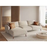 Micadoni Bež kotna sedežna garnitura (levi kot/z ležalnikom) Naomi – | Shoptok.si