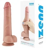 DILDO Hot, Hotter, Hottest (19 cm) - realističen z modi, gibljiva kožica, silikonski, sesalno dno
