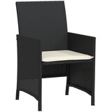  3-dijelni bistro set s jastucima crni od poliratana | shoptok.hr