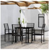 5-dijelni vrtni blagovaonski set crni | shoptok.hr