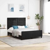 s opruga kutije s uzglavljem Crna 140 x 200 cm Baršun | shoptok.hr