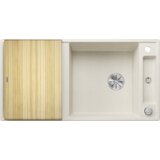 Blanco pomivalno korito AXIA III XL 6 S InFino SILGRANIT lesena deska, z daljin. prim. - NEŽNA BELA | Shoptok.si