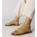 Gemre Yellow flat-soled sandals Kates | Shoptok.si