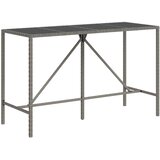  9-dijelni vrtni barski set s jastucima sivi od poliratana Siva 180 x 70 x 110 cm | shoptok.hr