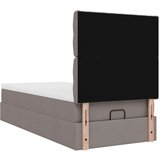 vidaXL otomanski okvir kreveta s madraca smeđesivi 90x190cm tkanine | shoptok.hr