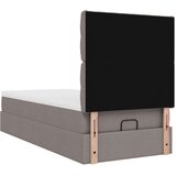 vidaXL Otomanski posteljni okvir z vzmetnico taupe 90x190 cm blago, (21611774) | Shoptok.si