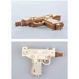 3d drvena slagalica - UZI PIŠTOLJ