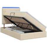  LED krevet za pohranu s madracem Krem 120 x 200 cm Tkanina | shoptok.hr