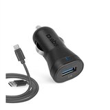 Sbs Punjač za auto 2100mAh + kabal za punjenje USB-A na USB-C, 10 W, crni Sbs Punjač za auto 2100mAh + kabal za punjenje USB-A na USB-C, 10 W, crni Slike